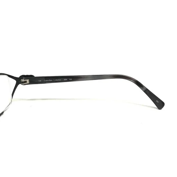 Calvin Klein Eyeglasses Frames 494 599 Black Gray Tortoise Half Rim 52-16-130